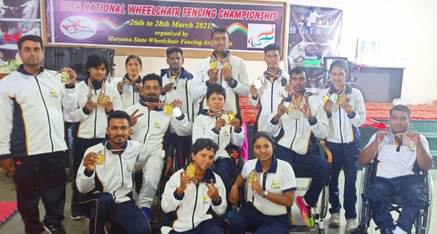 Odisha on bagging a rich haul of 24 medals at 13th National Wheelchair Fencing Championship