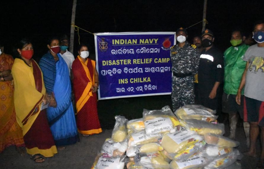 INS CHILKA COMMENCES RELIEF & RESCUE OPERATIONS AT BALASORE