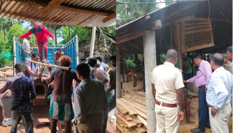 Raid In Illegal Saw Mills Of Bhadrak