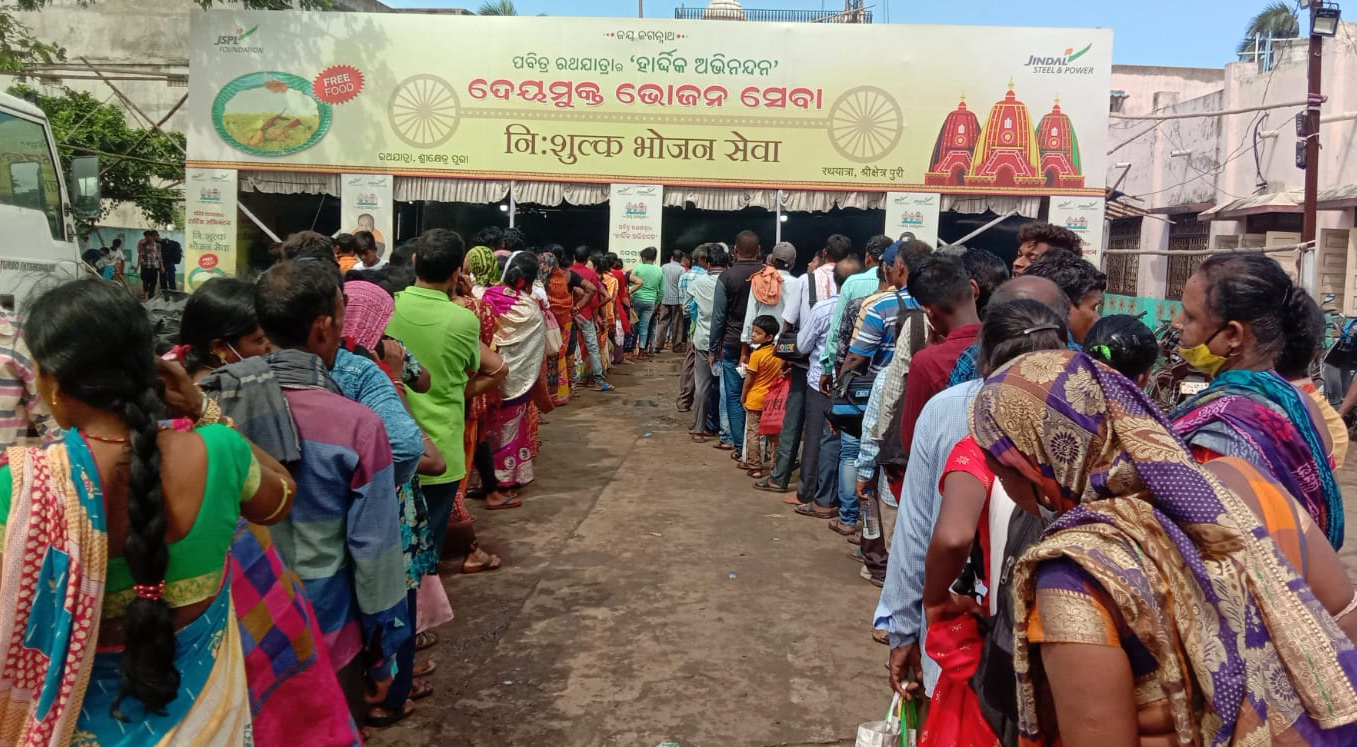JSPL Foundations Serves Devotees in Rath Yatra Festival at Puri