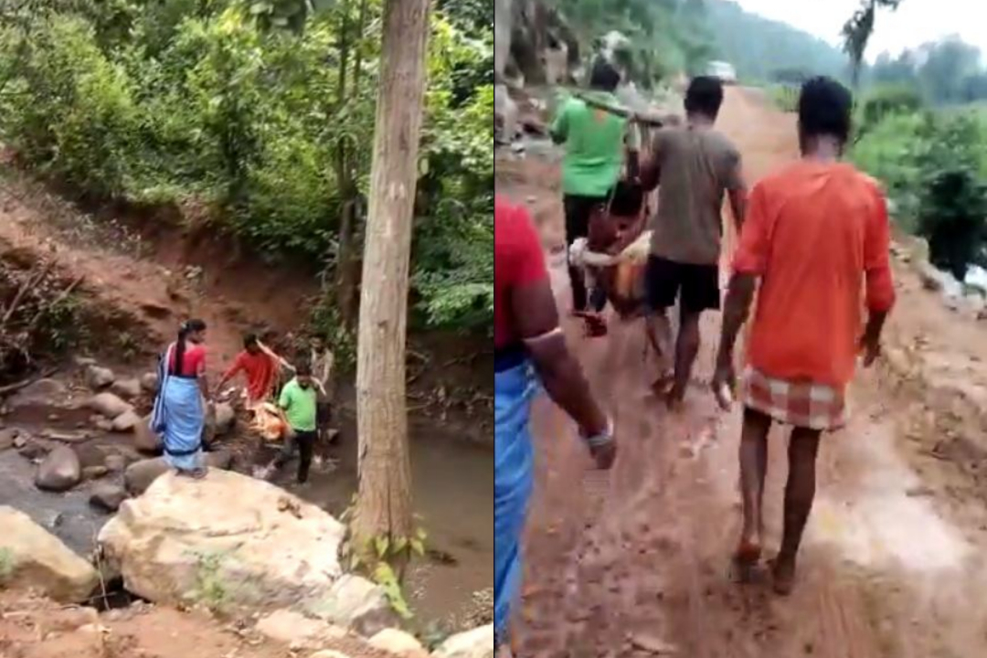 108 Ambulance Driver Carried Pregnant Lady For Rough Road In Baliguda
