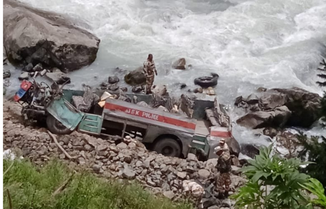 Civil Bus Carrying ITBP Jawan Fell Down To River In Jammu Kashmir