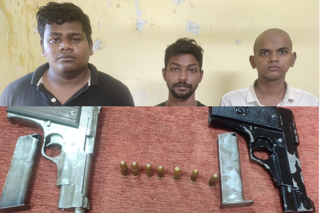 Saheed Nagar Police Arrested 3 And Seized Two Gun