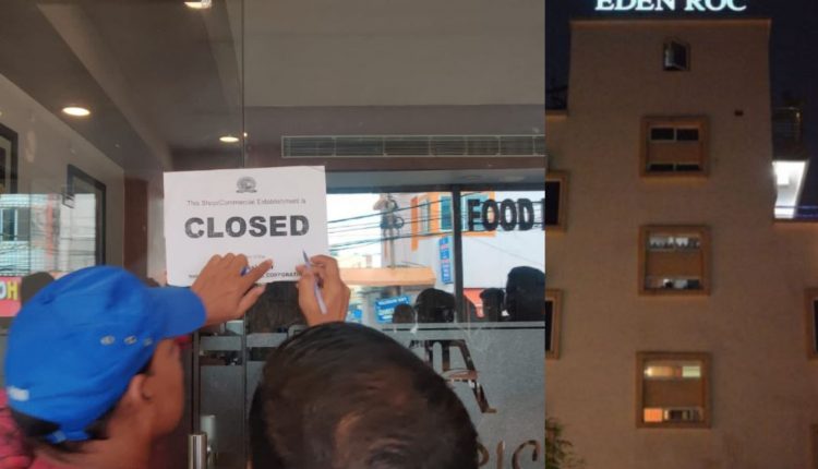 BMC Closed Hotel Eden Roc At Station Bazar For Poor Station