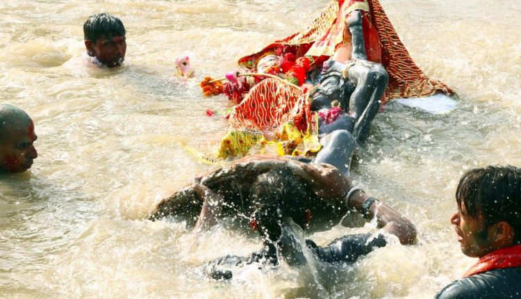 Immersion Of Goddess Durga Begins With Grand Processions In Cuttack