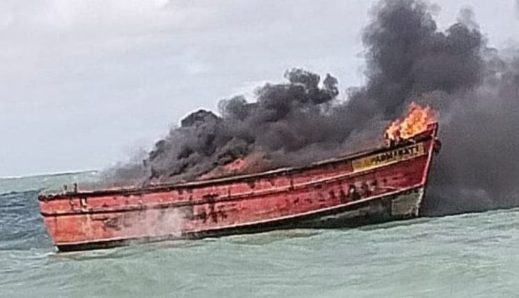 Narrow Escape For Odisha Fishermen In Sea After Boat Catches Fire