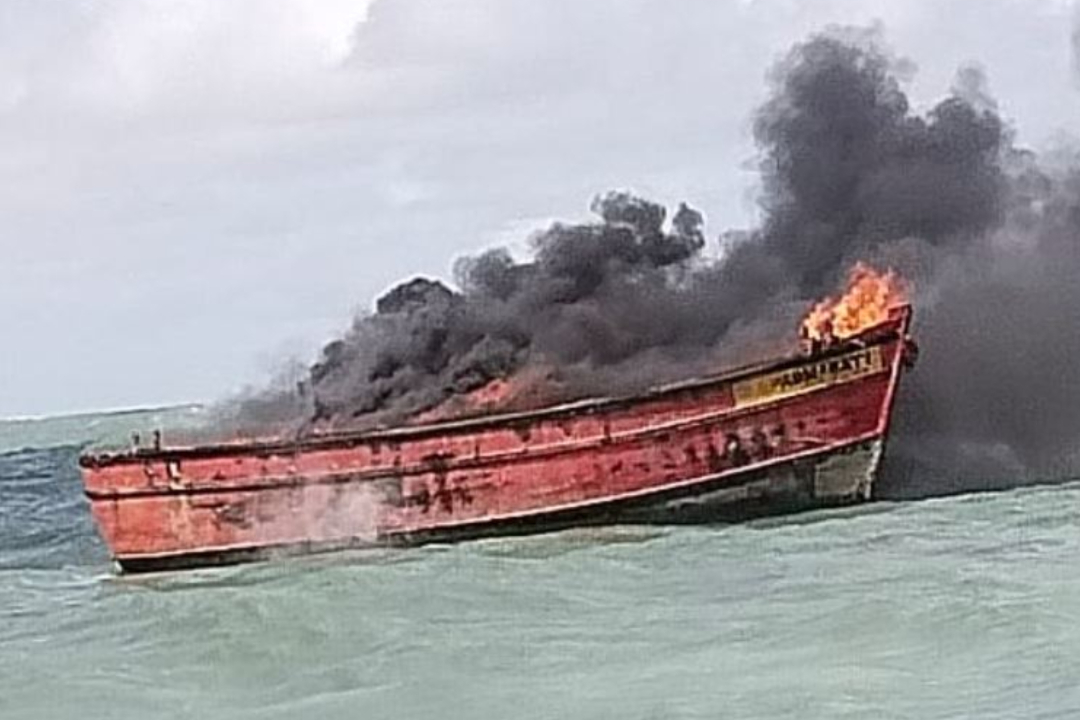 Narrow Escape For Odisha Fishermen In Sea After Boat Catches Fire