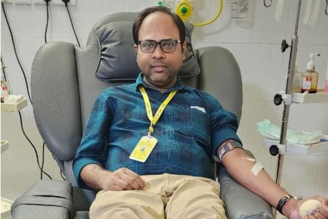 AIIMS Bhubaneswar Doctor donates Blood to a needy Pregnant Lady