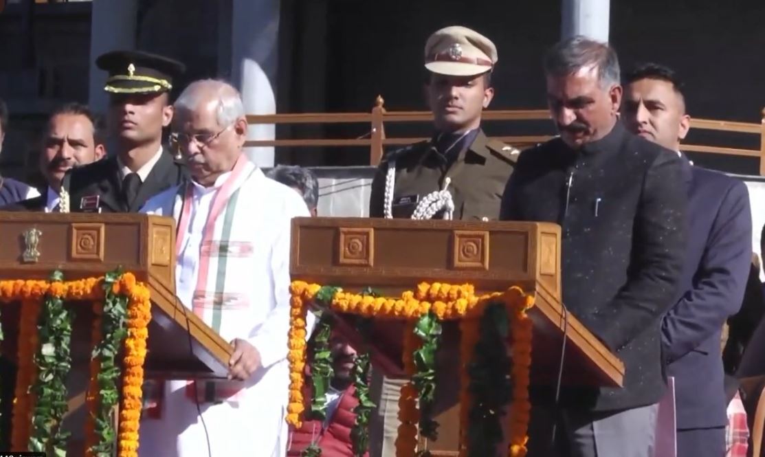 Congress Leader Sukhwinder Singh Sukhu Takes Oath As New Chief Minister Of Himachal Pradesh