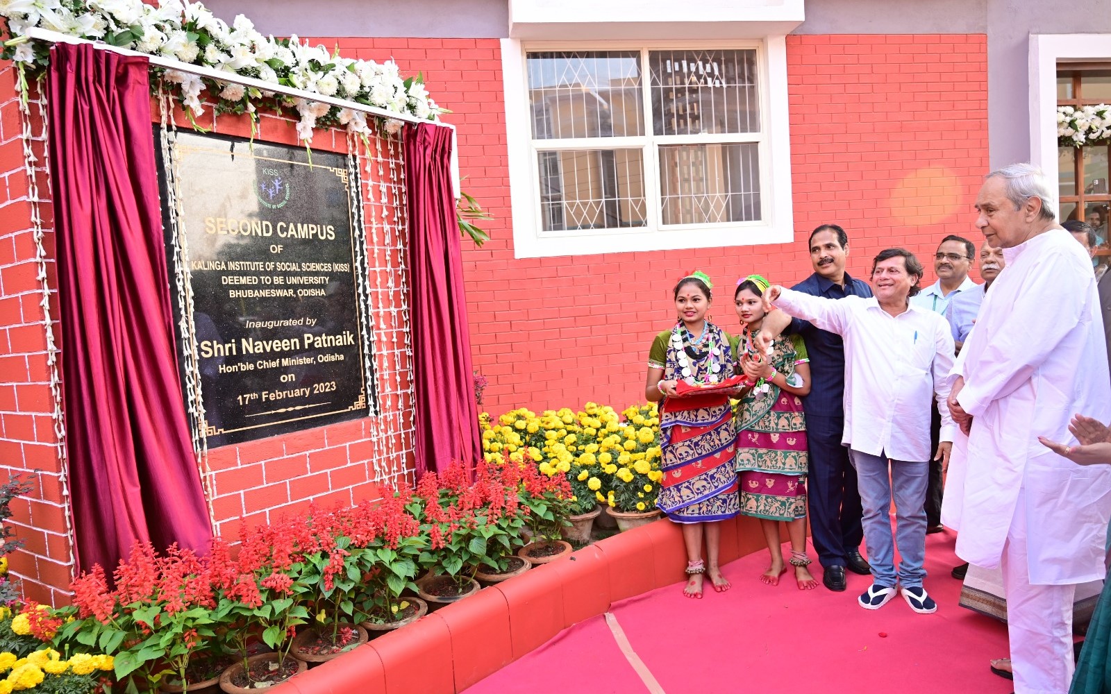 Odisha CM Inaugurates Sports Facilities after Legends The CM also inaugurated the Second Campus of KISS DU