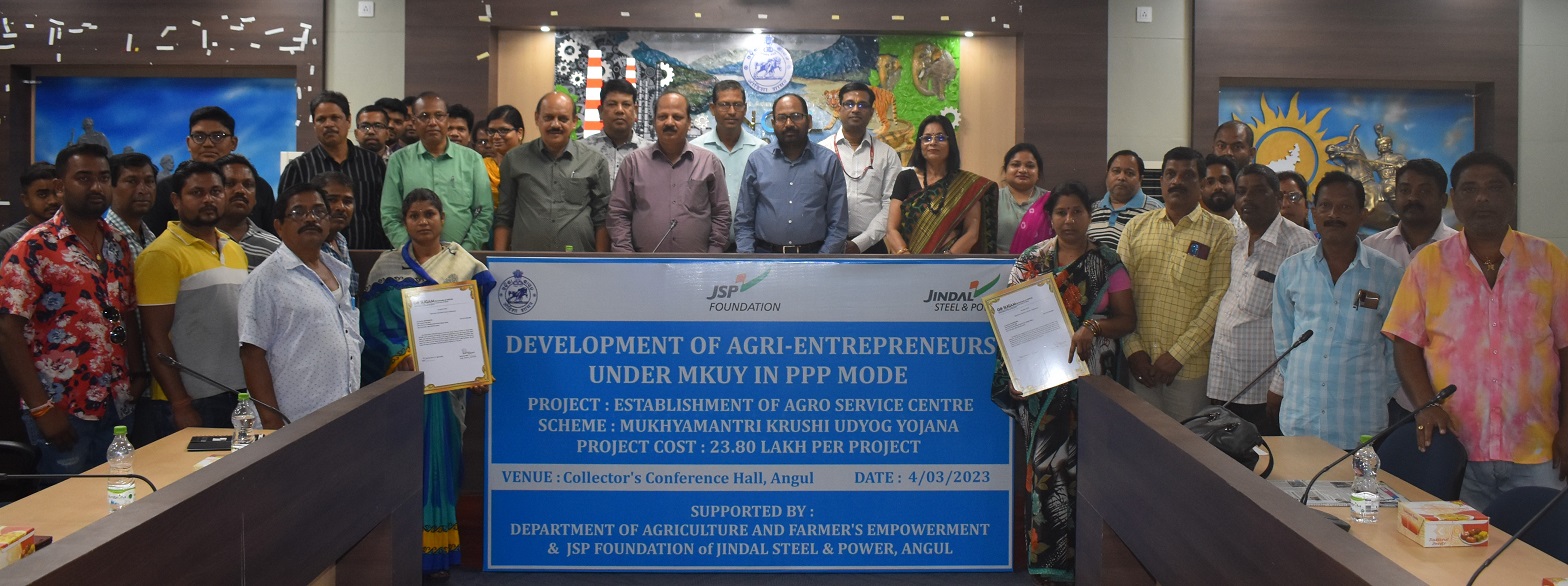 'JSP Foundation & Department of Agriculture and Farmer's Empowerment joins hand for Establishment of Agro-Service Centers in PPP Mode