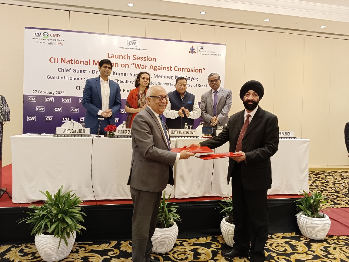 Jindal Stainless and CII sign MoU to work together on National Mission on Corrosion Management
