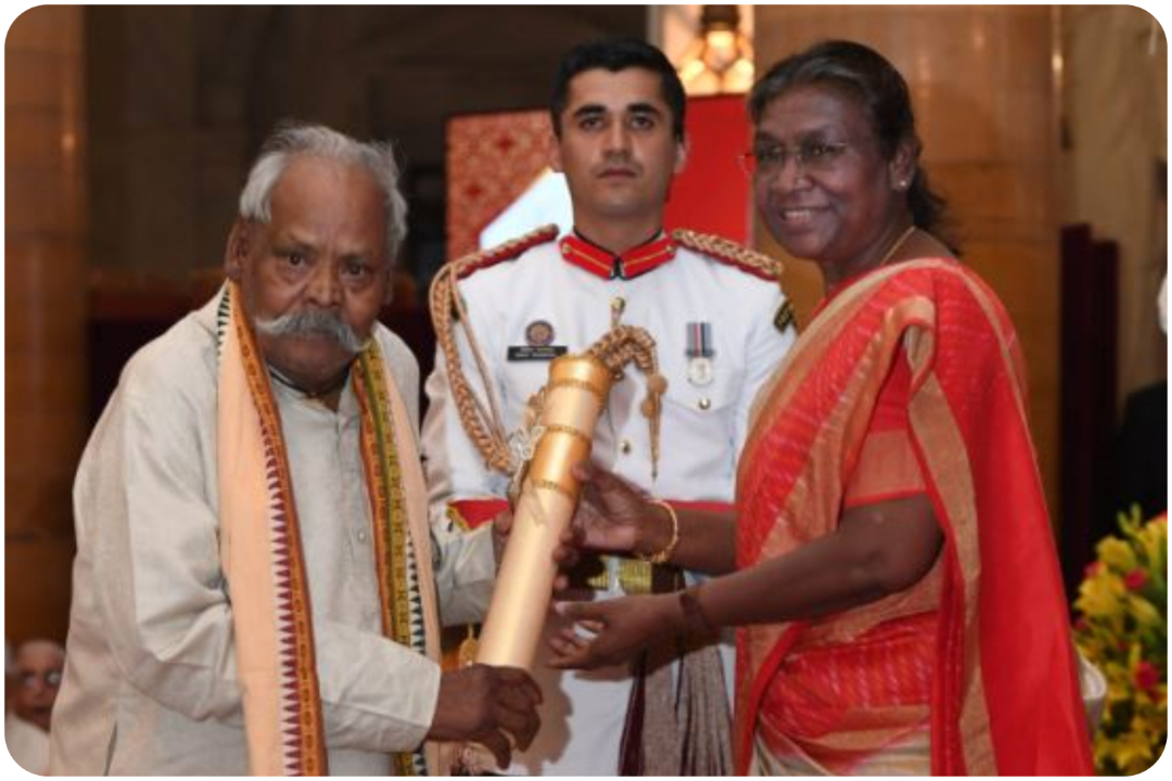 President of India conferred Padma Shri to Shri Maguni Charan Kuanr