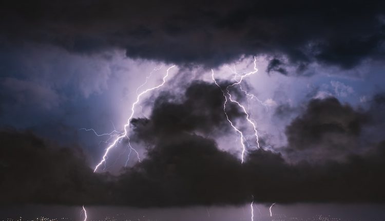 Well-Marked Low-Pressure Weakened, Thunderstorm With Lightning From August 6
