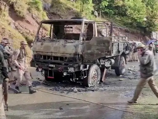 Attack On Army Vehicle in J-K's Poonch Massive Search Operations Underway To Trace Terrorists