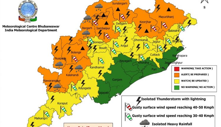 Thunderstorm And Heavy Rain Orange Alert To 12 Districts Of Odisha For Tomorrow