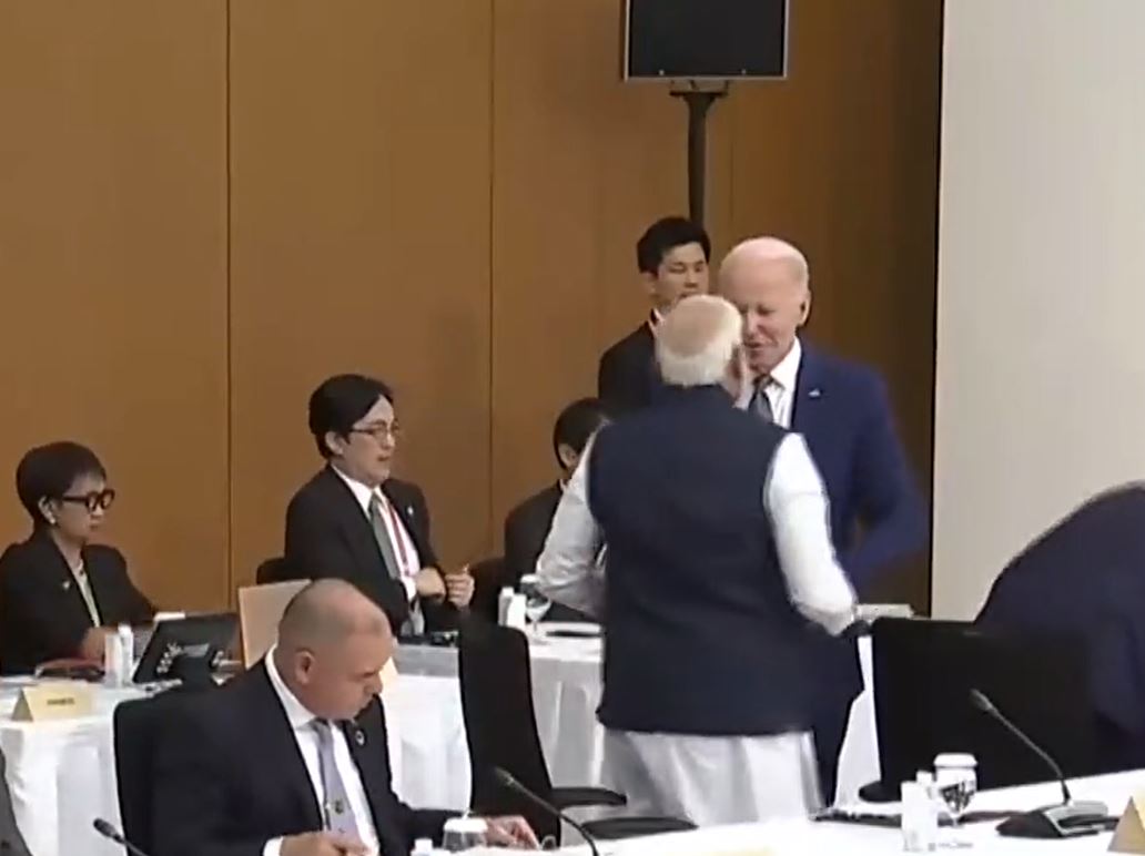 Joe Biden Hugs Narendra Modi Attend G7 Summit Hiroshima 
