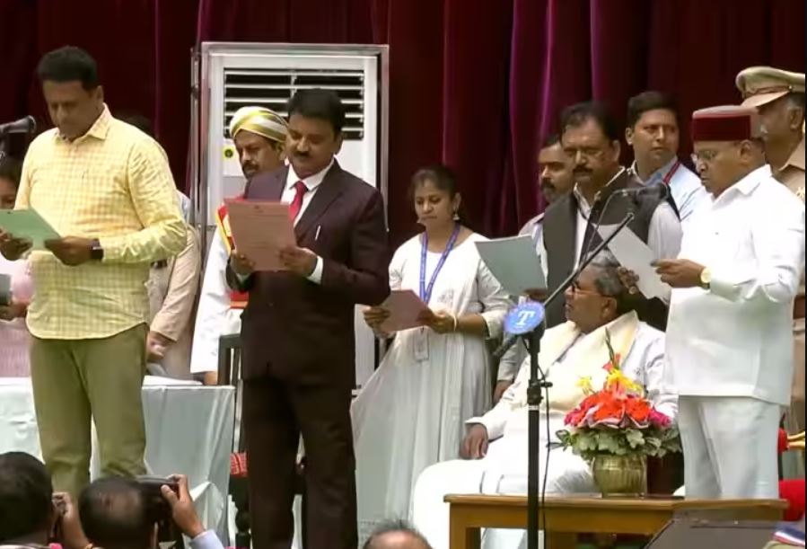 Karnataka Cabinet Oath Ceremony CM Siddaramaiah Cabinet Expansion