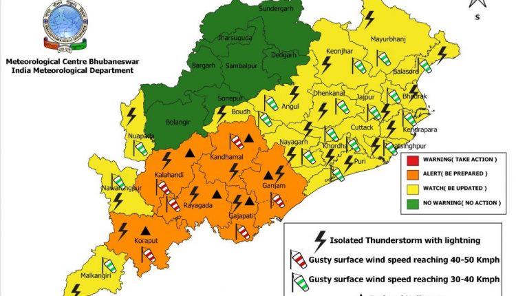 Thunderstorm With Lightning Alert To Districts Of Odisha For Next 5 Days