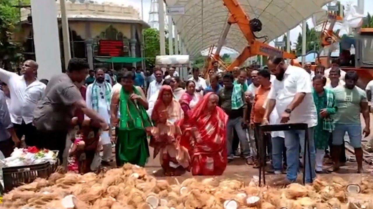 Why Surada MLA Purna Chandra Swain Gives 15 Thousand Coconuts To Temple In Simhachalam