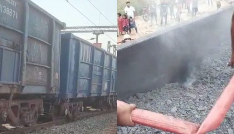 Goods Train Derailed In Rayagada, Catches Fire In Dhenkanal