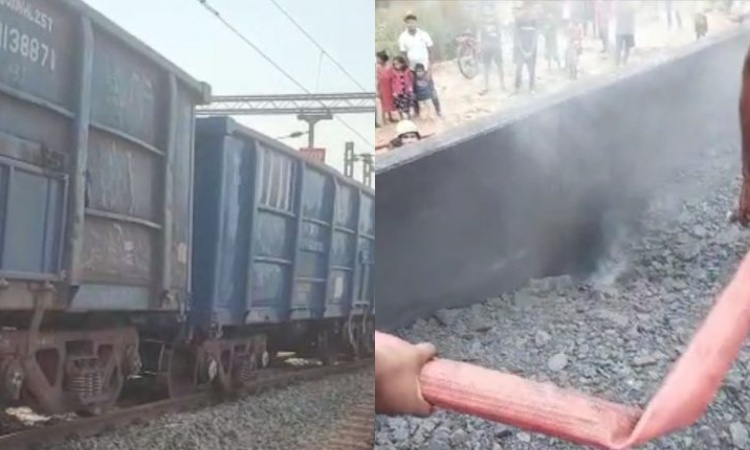 Goods Train Derailed In Rayagada, Catches Fire In Dhenkanal