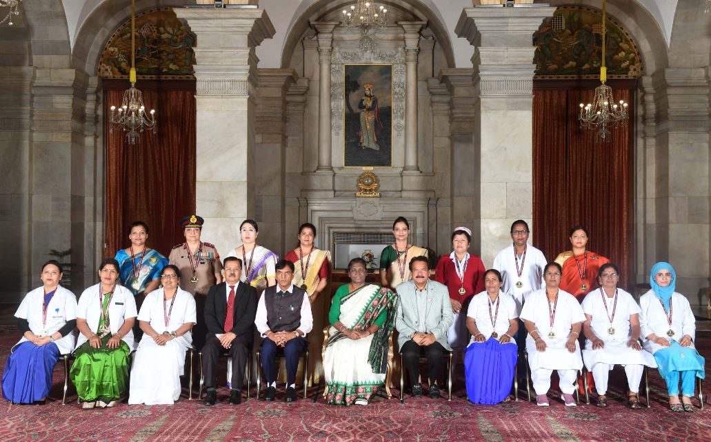 PRESIDENT OF INDIA PRESENTS NATIONAL FLORENCE NIGHTINGALE AWARDS - 2022 AND 2023