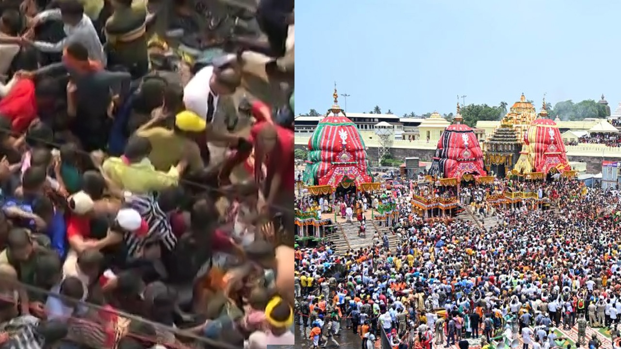 Pulling of chariots of Holy Trinity begins in Puri