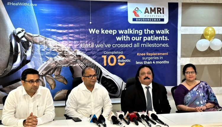 AMRI Hospital has touched a record 100 robotic knee replacement surgeries
