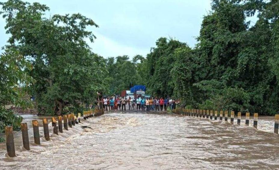 Heavy Rainfall Submerges Bridge In Malkangiri