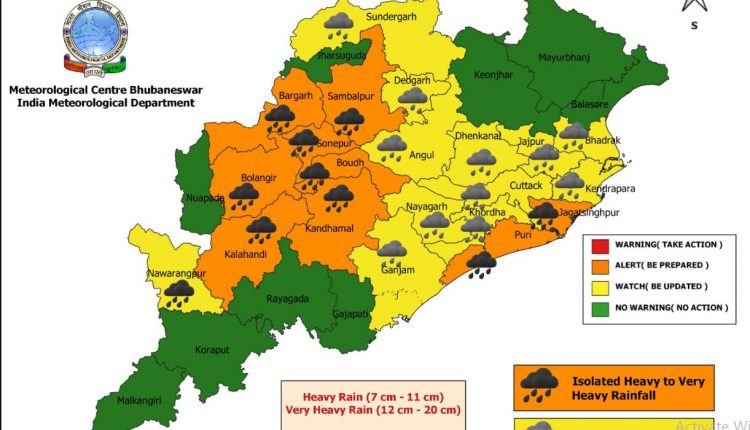 Orange Warning Very Heavy Rain To Lash Odisha Till August 3 Morning