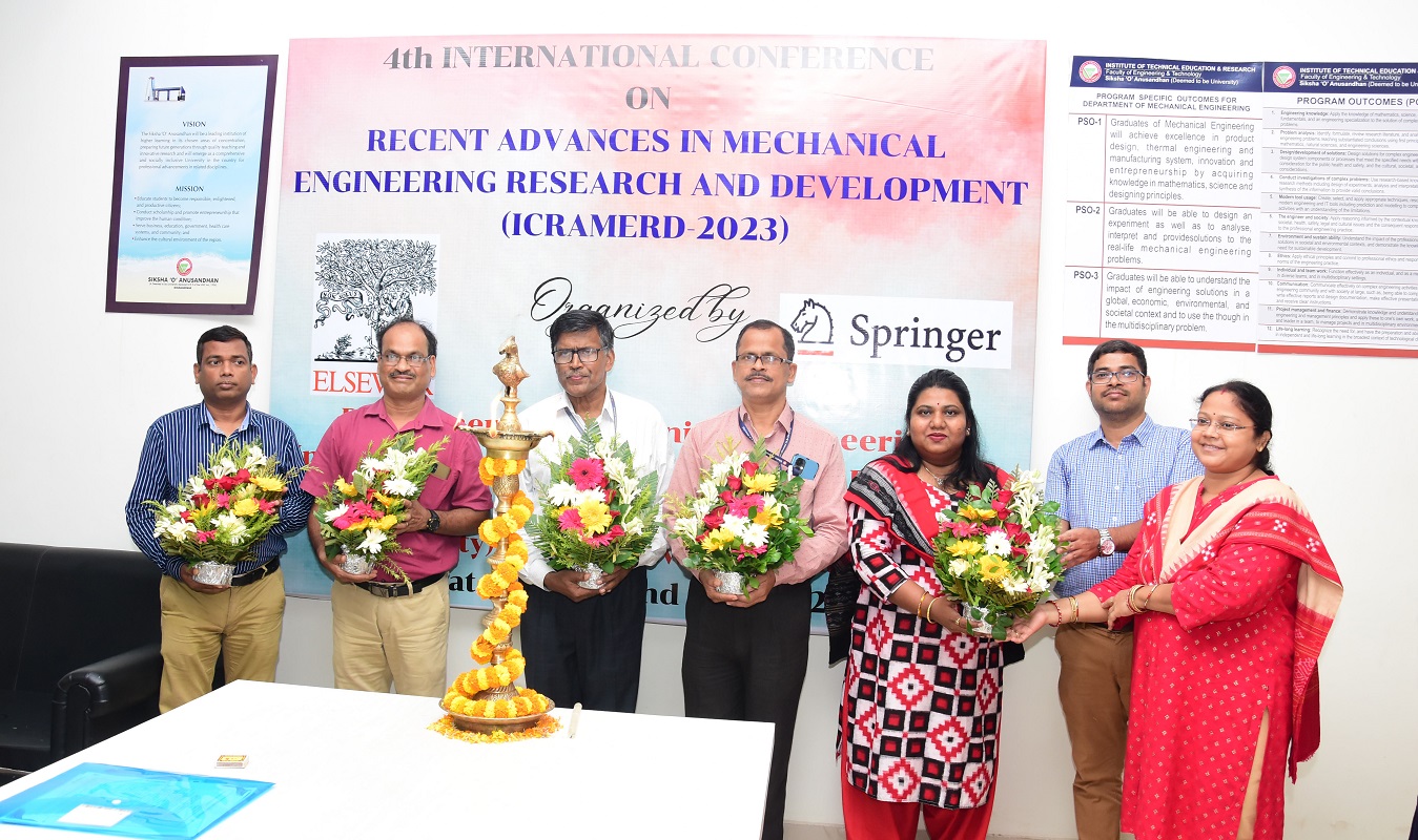 SOA ORGANISES INTERNATIONAL CONFERENCE TO DISCUSS EMERGING AREAS OF MECHANICAL ENGINEERING