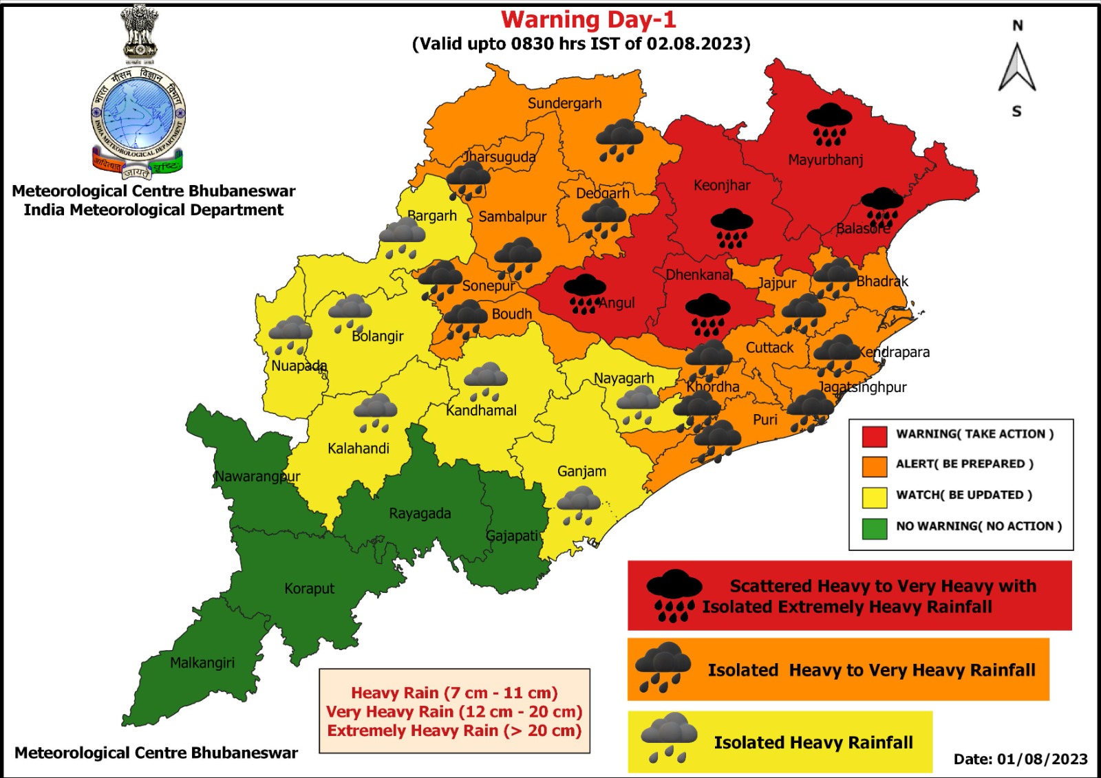 Extremely Heavy Rain To Batter Odisha For 2 Days; Squall Alert For North Coastal & 5 Other Dists