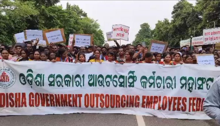 Odisha Govt Assures Agitating Outsourced Employees Of Looking Into Their Demands