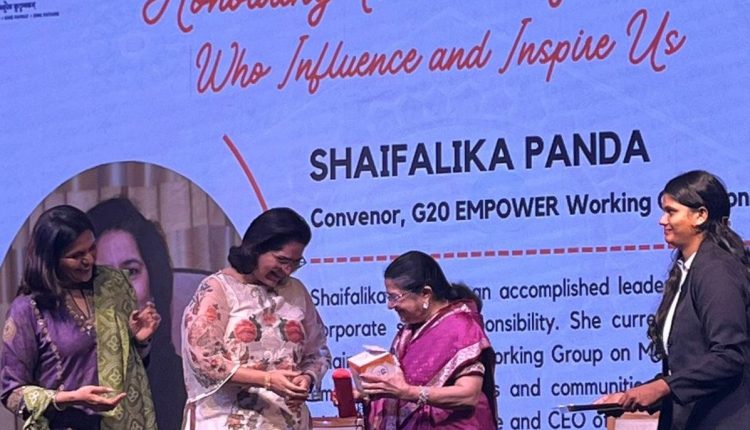 Shaifalika Panda, felicitated as Convenor of G20 EMPOWER working group on mentorship